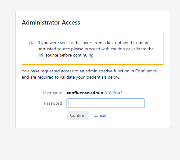 Administration login