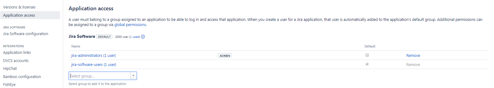 Application access selection