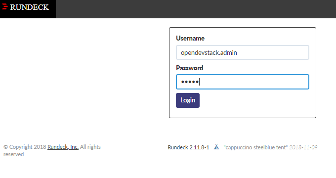 Rundeck login