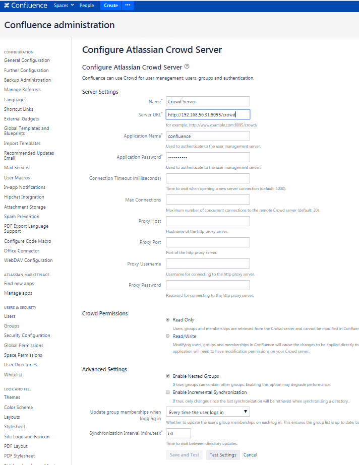 User directory form